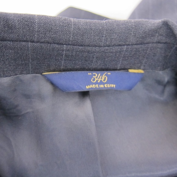 VTG Brooks Brothers 346 Striped Black Wool Blazer suit jacket 46R - Picture 9 of 12